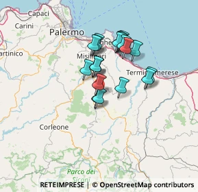 Mappa Via dalla Chiesa Carlo Alberto, 90030 Villafrati PA, Italia (11.73)