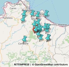 Mappa 90030 Godrano PA, Italia (10.62263)