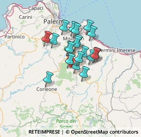 Mappa Via Giuseppe Garibaldi, 90030 Godrano PA, Italia (10.616)