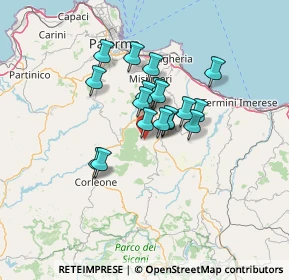 Mappa Via Giuseppe Garibaldi, 90030 Godrano PA, Italia (10.43944)