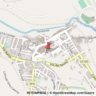 Mappa Via Umberto, 54, 98034 Francavilla di Sicilia, Messina (Sicilia)