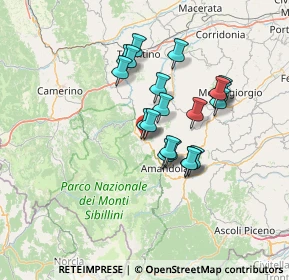 Mappa Borgo Giuseppe Garibaldi, 62028 Sarnano MC, Italia (11.5315)