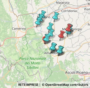 Mappa Piazza della Libertà, 62028 Sarnano MC, Italia (11.6005)