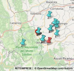 Mappa Piazza della Libertà, 62028 Sarnano MC, Italia (10.80571)