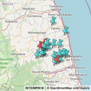 Mappa Contrada Indaco, 63851 Ortezzano FM, Italia (11.3435)
