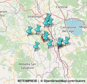 Mappa Viale G. Baccelli, 53042 Chianciano Terme SI, Italia (9.91143)