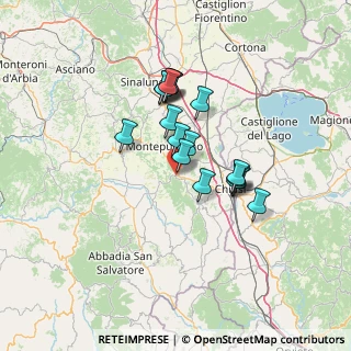 Mappa Via Le Piane, 53042 Chianciano Terme SI, Italia (10.95765)