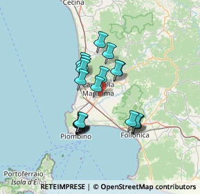 Mappa Via di Montioncello, 57021 Campiglia Marittima LI, Italia (11.352)
