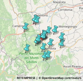 Mappa Contrada Grisciotti, 62028 Sarnano MC, Italia (9.2755)