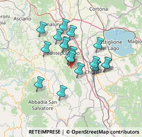 Mappa Strada di Sarteano, 53042 Chianciano Terme SI, Italia (11.19158)