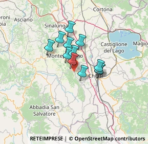 Mappa Strada di Sarteano, 53042 Chianciano Terme SI, Italia (9.02)