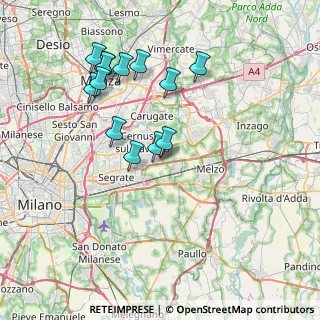 Mappa Vicolo Meucci, 20060 Cassina De' Pecchi MI, Italia (7.34231)