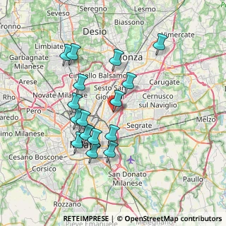 Mappa Via Mario Pieri, 20127 Milano MI, Italia (6.81941)
