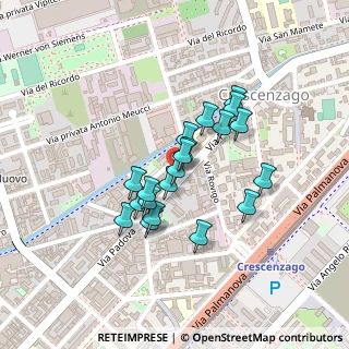 Mappa Via Mario Pieri, 20127 Milano MI, Italia (0.166)