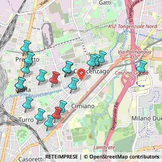Mappa Via Mario Pieri, 20127 Milano MI, Italia (1.1635)