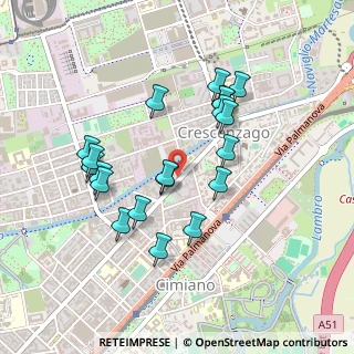 Mappa Via Mario Pieri, 20127 Milano MI, Italia (0.425)