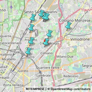 Mappa Via Mario Pieri, 20127 Milano MI, Italia (1.86636)