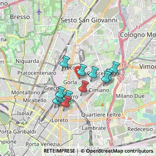 Mappa Via Sassari, 20128 Milano MI, Italia (1.4225)