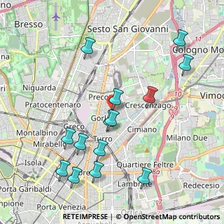 Mappa Via Luigi Cirenei, 20128 Milano MI, Italia (2.19643)