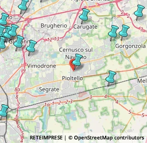 Mappa Via Pier della Francesca, 20096 Pioltello MI, Italia (7.0875)