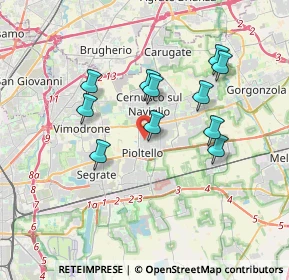 Mappa Via Pier della Francesca, 20096 Pioltello MI, Italia (3.18091)