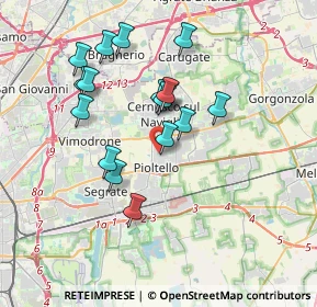 Mappa Via Pier della Francesca, 20096 Pioltello MI, Italia (3.29)