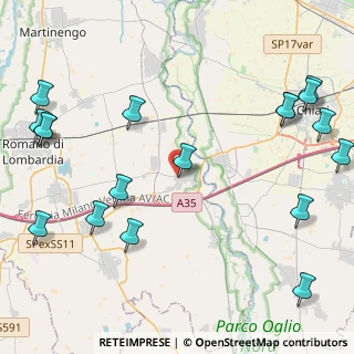 Mappa Via Elisa Oldofredi, 24054 Calcio BG, Italia (6.2095)