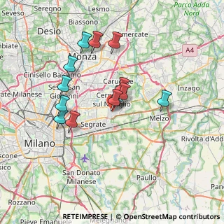 Mappa Via Giacomo Puccini, 20096 Pioltello MI, Italia (6.27462)
