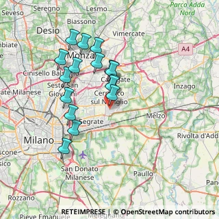 Mappa Via Giacomo Puccini, 20096 Pioltello MI, Italia (6.6875)