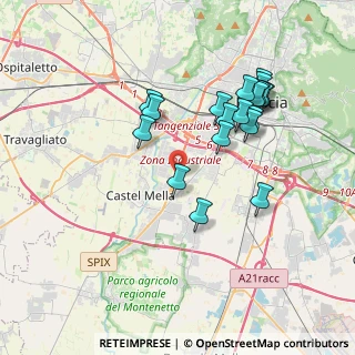 Mappa Via Serpente, 25131 Brescia BS, Italia (3.61789)