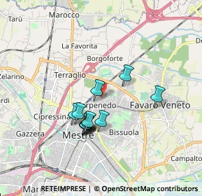 Mappa Via Montegrotto, 30174 Venezia VE, Italia (1.415)