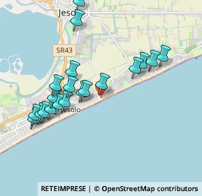 Mappa Via Dalmazia 5° Accesso al Mare, 30016 Lido di Jesolo VE, Italia (1.9345)