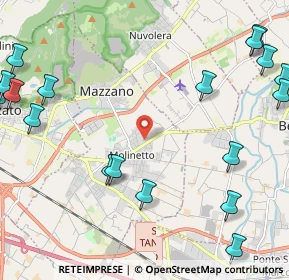 Mappa Via Marenzio Luca, 25080 Mazzano BS, Italia (3.2505)