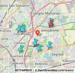 Mappa Via Olgettina Milano, 20132 Milano MI, Italia (1.66909)