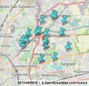 Mappa Via Olgettina Milano, 20132 Milano MI, Italia (1.506)