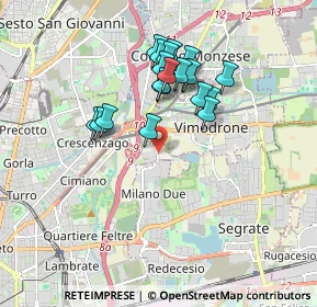 Mappa Via Olgettina Milano, 20132 Milano MI, Italia (1.547)