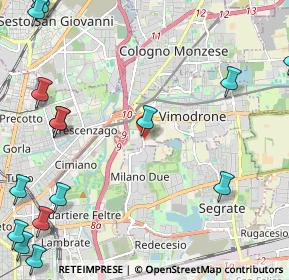Mappa Via Olgettina Milano, 20132 Milano MI, Italia (3.44625)