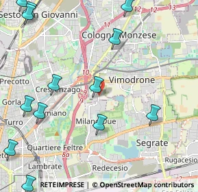 Mappa Via Olgettina Milano, 20132 Milano MI, Italia (2.96923)