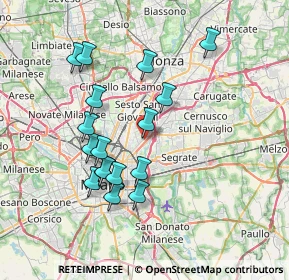 Mappa Via Giulietti Giuseppe Maria, 20132 Milano MI, Italia (6.92412)