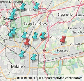 Mappa Via Giulietti Giuseppe Maria, 20132 Milano MI, Italia (4.66929)