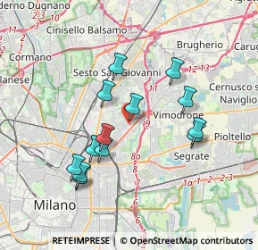 Mappa Via Giulietti Giuseppe Maria, 20132 Milano MI, Italia (3.32)