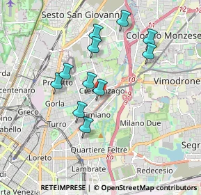 Mappa Via Giulietti Giuseppe Maria, 20132 Milano MI, Italia (1.63364)