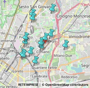 Mappa Via Giulietti Giuseppe Maria, 20132 Milano MI, Italia (1.66071)