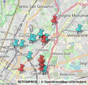 Mappa Via Giulietti Giuseppe Maria, 20132 Milano MI, Italia (1.80813)