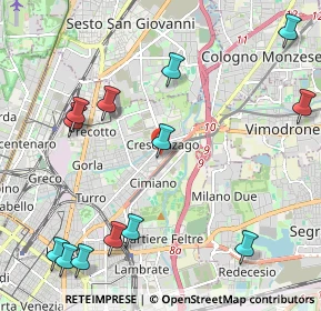 Mappa Via Giulietti Giuseppe Maria, 20132 Milano MI, Italia (2.67692)