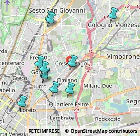 Mappa Via Giulietti Giuseppe Maria, 20132 Milano MI, Italia (2.06727)