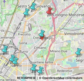 Mappa Via Giulietti Giuseppe Maria, 20132 Milano MI, Italia (3.12917)