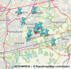Mappa Via Lomellina, 20063 Cernusco sul Naviglio MI, Italia (2.53091)