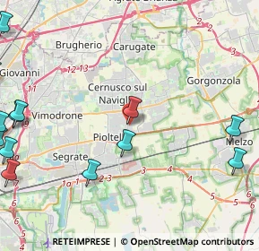 Mappa Via Lomellina, 20063 Cernusco sul Naviglio MI, Italia (7.14471)