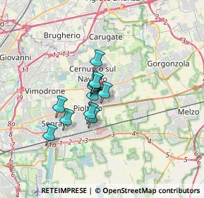 Mappa Via Lomellina, 20063 Cernusco sul Naviglio MI, Italia (2.18545)